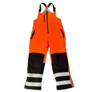 Refrigiwear Men's XL Overalls 0497R HiVis Insulated Softshell High Bib Overalls